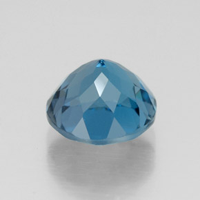 Topázio azul natural 2,79ct, corte redondo, VVS