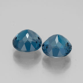 Pedras preciosas de topázio azul natural de  ct, corte redondo, VVS
