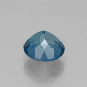 Topázio azul natural 2,63ct, corte redondo, VS-SI