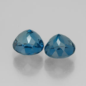 Pedras preciosas de topázio azul natural de  ct, corte redondo, VVS