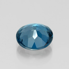 Topázio azul natural 2,05ct, corte redondo, VVS-VS