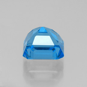 Topázio azul natural 2,23ct, corte esmeralda, VS-SI