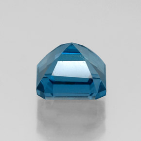Topázio azul natural 2,41ct, corte esmeralda, VVS