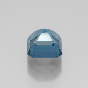 Topázio azul natural 1,44ct, corte esmeralda, VVS-VS