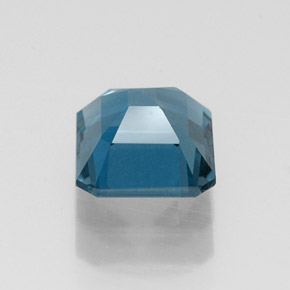 Topázio azul natural 1,30ct, corte esmeralda, VVS-VS