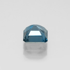 Topázio azul natural 1,37ct, corte esmeralda, VVS-VS