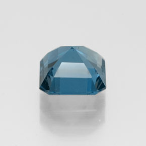 Topázio azul natural 1,37ct, corte esmeralda, VS