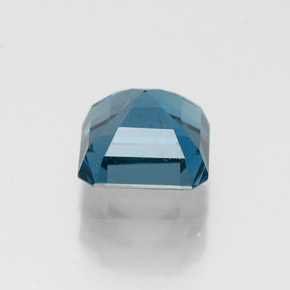 Topázio azul natural 1,50ct, corte esmeralda, VS