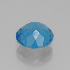 Topázio azul natural 2,29ct, corte redondo, VVS