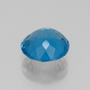 Topázio azul natural 2,18ct, corte redondo, VVS