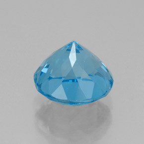 Topázio azul natural 2,78ct, corte redondo, VVS