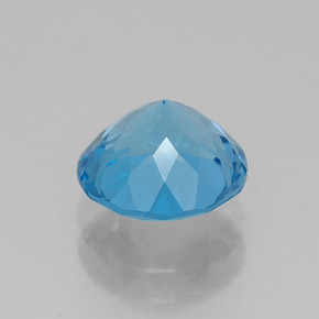 Topázio azul natural 2,24ct, corte redondo, VVS