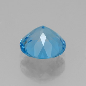 Topázio azul natural 2,21ct, corte redondo, VVS