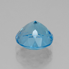 Topázio azul natural 2,59ct, corte redondo, VVS