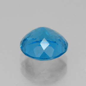 Topázio azul natural 2,69ct, corte redondo, VVS