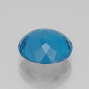 Topázio azul natural 3,15ct, corte redondo, VVS