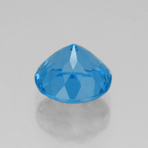 Topázio azul natural 2,80ct, corte redondo, VVS