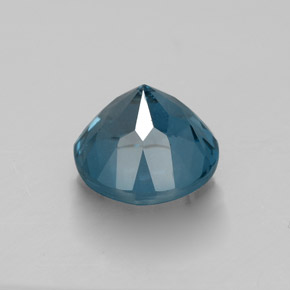 Topázio azul natural 1,98ct, corte redondo, VVS