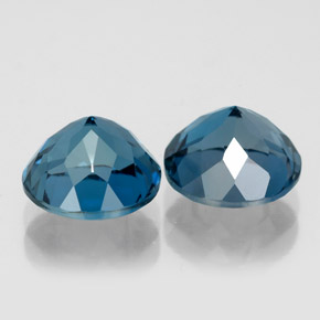 Pedras preciosas de topázio azul natural de  ct, corte redondo, VVS