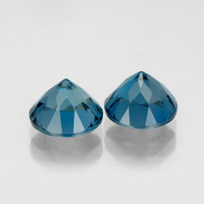 Pedras preciosas de topázio azul natural de  ct, corte redondo, VVS-VS
