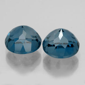 Pedras preciosas de topázio azul natural de  ct, corte redondo, VVS