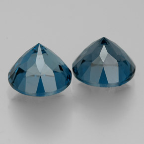 Pedras preciosas de topázio azul natural de  ct, corte redondo, VVS