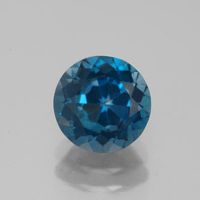 Topázio azul natural 1,87ct, corte redondo, VS