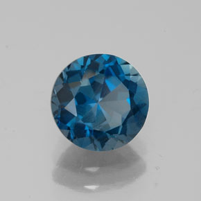 Topázio azul natural 1,87ct, corte redondo, VS