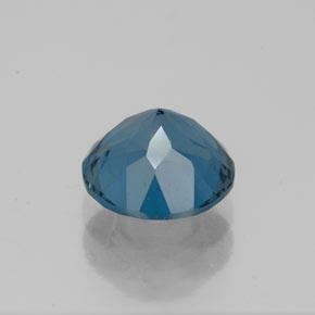 Topázio azul natural 1,74ct, corte redondo, VS