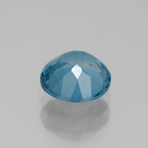 Topázio azul natural 1,63ct, corte redondo, VS