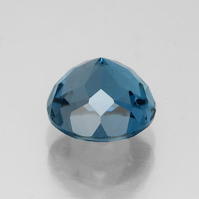 Topázio azul natural 2,85ct, corte redondo, VVS