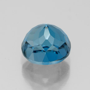 Topázio azul natural 3,19ct, corte redondo, VVS