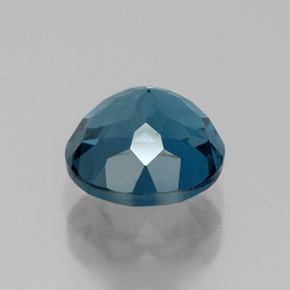 Topázio azul natural 2,73ct, corte redondo, VVS