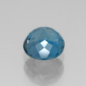 Topázio azul natural 2,78ct, corte redondo, VVS