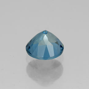 Topázio azul natural 1,76ct, corte redondo, VVS
