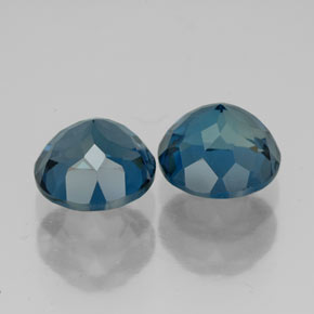 Pedras preciosas de topázio azul natural de  ct, corte redondo, VVS-VS
