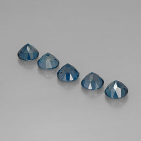 Pedras preciosas de topázio azul natural de  ct, corte redondo, VVS