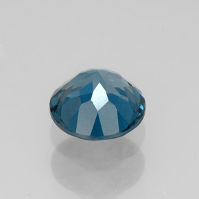 Topázio azul natural 1,57ct, corte redondo, VVS