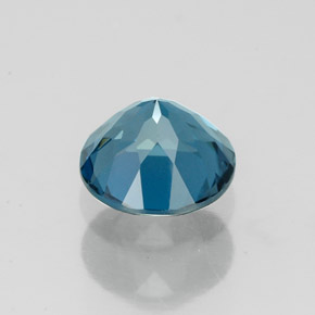 Topázio azul natural 1,76ct, corte redondo, VVS