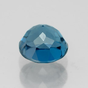 Topázio azul natural 2,86ct, corte redondo, VVS
