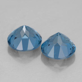 Pedras preciosas de topázio azul natural de  ct, corte redondo, VVS