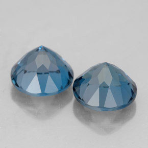 Pedras preciosas de topázio azul natural de  ct, corte redondo, VVS