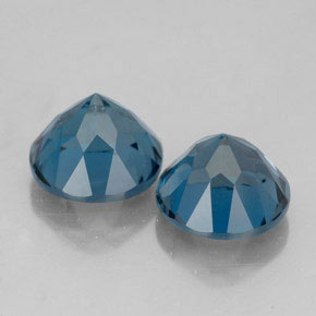 Pedras preciosas de topázio azul natural de  ct, corte redondo, VVS
