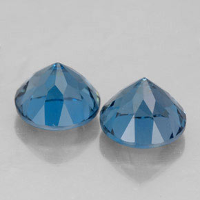 Pedras preciosas de topázio azul natural de  ct, corte redondo, VVS