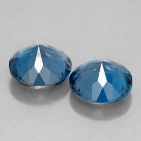 Pedras preciosas de topázio azul natural de  ct, corte redondo, VVS-VS