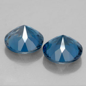 Pedras preciosas de topázio azul natural de  ct, corte redondo, VVS