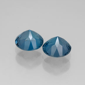 Pedras preciosas de topázio azul natural de  ct, corte redondo, VVS-VS