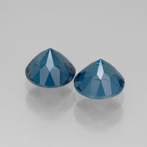 Pedras preciosas de topázio azul natural de  ct, corte redondo, VVS-VS