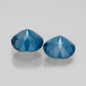 Pedras preciosas de topázio azul natural de  ct, corte redondo, VVS