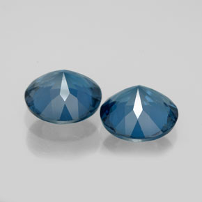 Pedras preciosas de topázio azul natural de  ct, corte redondo, VVS